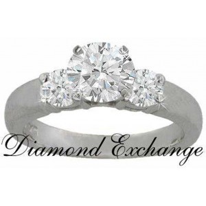 1.40 CT Women's Round Cut Diamond Engagement Ring